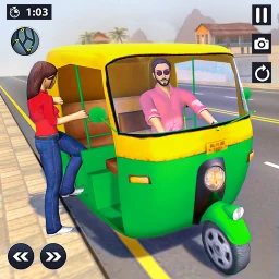 Значок 3D игры вождение рикши
